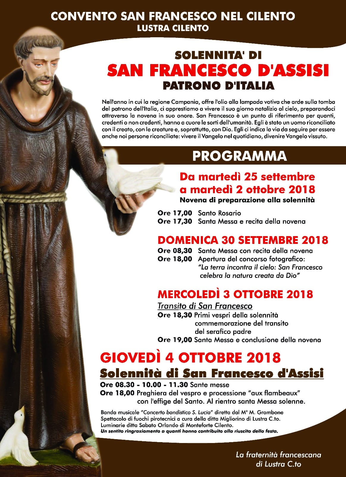 Locandina - San Francesco 2018