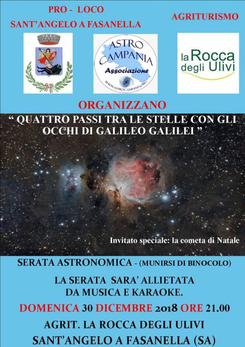 Sant'Angelo a Fasanella - Quattro passi tra le stelle con gli occhi di Galileo Galilei