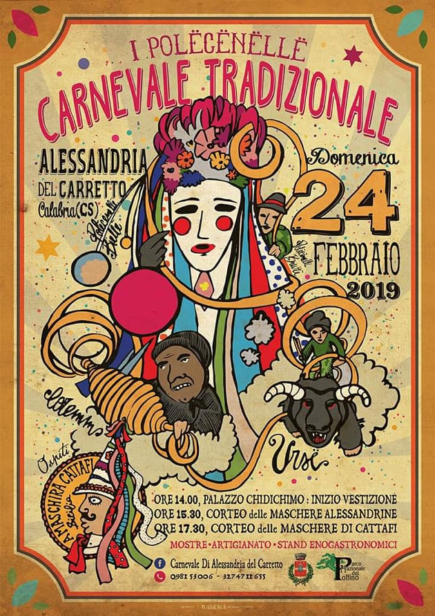 Alessandria del Carretto carnevale tradizionale 2019