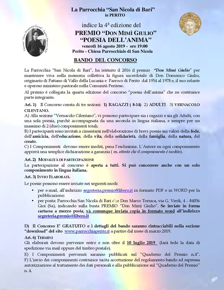 Perito - premio don Mimì Giulio 2019